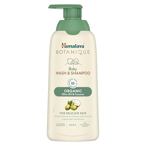 Image of Himalaya Botanique Baby Wash & Shampoo|Organic |No Post-Bath Dryness|400 ml