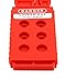 QWORK Lockout Tag Hasps, 6 Pcs Red Nylon Nylon Padlock Hasps with 6 Hole Interlock, Tag Locking Hasp,Tamper & Impact Resistant Safety Hasps, for Industrial Equipment Maintenance