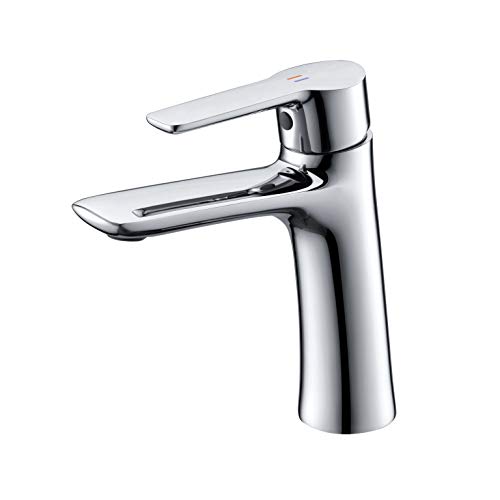Robinet Mitigeur Salle De Bain Lavabo Chrome Rond Laiton Massif Haute Qualité Professionnel Cover