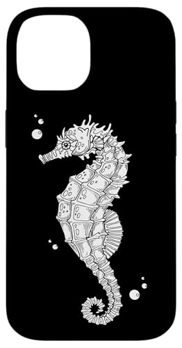 Womens Girls Kids Retro Vintage Illustration Seahorse �X�}�z�P�[�X iPhone 14 �p