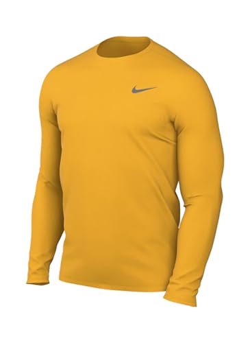 Nike Men's Team Legend Long Sleeve Tee Shirt (Large, Sundown)