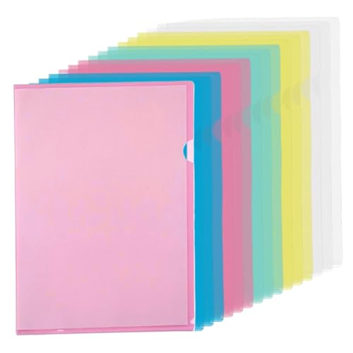 Pastas de arquivo premium, 15 peças, organizador de documentos em forma de L, 30 x 23 cm, 5 pastas t