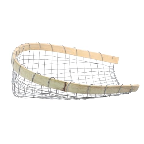 BinZyronic ちりとり ふるい受け皿 ? 鋼線竹製ポータブルフィルターパン 石炭ココアふるい分け 分級洗浄対応