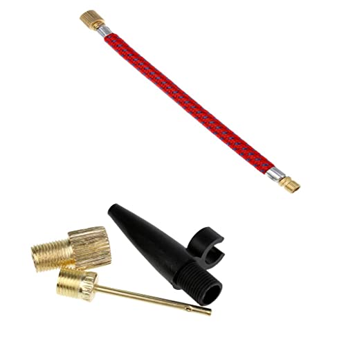 Dovewill自転車/サッカーボール用ニードル式空気入れポンプ 仏式バルブアダプター+ 16.5cm自転車ポンプ用バルブアダプターコネクター 米式バルブ交換用