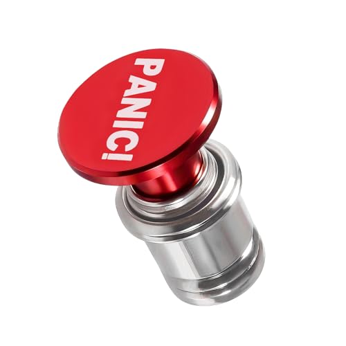 Image of Panic Car Cigarette Lighter, 12 Volt Aluminum Auto Cigarette Lighter Plug Replacement, Universal Cigarette Lighters Button Decoration for Most Vehicle Socket Size A