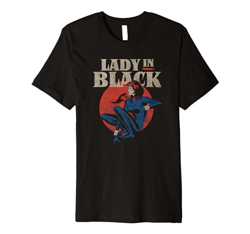 T-shirt haut de gamme Black Widow Marvel avec impression sérigraphique durable