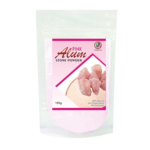 Image of Pink Alum Stone Powder Natural Astringent for Skin Purification, Sore Throat Treatment, After Shave Care, Deodorant, and Teeth Whitening - 100g