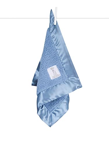 Image of Little Giraffe Baby Blanket - Blanky - Soft Blanket with Satin Trim - Baby Stroller Blanket - Newborn Baby Essentials & Baby Gifts - 17 x 17 - Cornflower