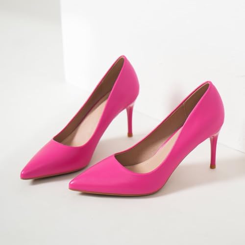 Image of Women's Low Kitten Heel Pumps Classic Fashion Dress Pumps Simple Heeled Shoes for Office Work