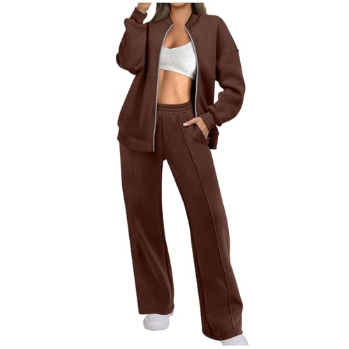 Tracksuit Womens Full Set 2 Piece Outfits Winter Zip Up Sweatshir...
