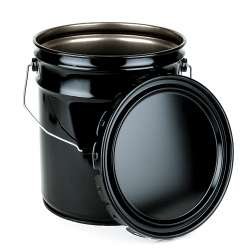 5 Gallon Open-Head Steel Pails w/Lid Cover,Unlined Rust-Inhibitor