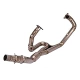 Motorrad Auspuff Schalldämpfer Motorradauspuffanlage Modifizierter Schalldämpfer Titanlegierung vorderem Verbindungsrohr für Duke 1050 1090 für Super für Duke 1190 1290 R ADV(Typ B)