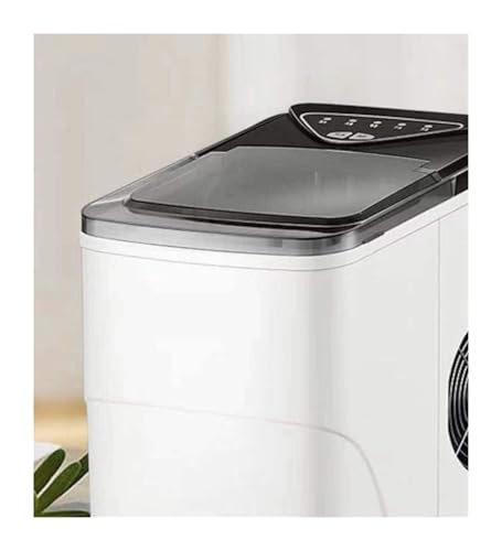 Máquina fabricadora de hielo portátil, de escritorio, plateada, circular y multifuncional para uso comercial, hogar, cocina, acampada o RV miniatura 2