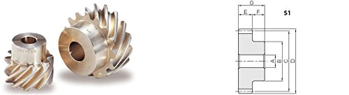 KHK AN2-10L, 2, 10 Tooth, Left Hand, Aluminum-Bronze Screw Gears