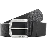 JACK & JONES 12120697-Cinturón Hombre Negro (Black Detail:Jack &