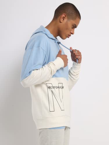 Image of NOBERO Contrast Hoodie, Pullover for Mens, Cotton Hoodie for Men, Casual Winter Wear, Sweatshirt for Men, Pullover, Men's Hoodies -