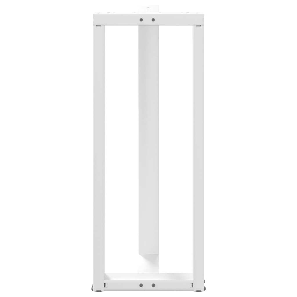 Patas de mesa de bar en forma de T, 2 unidades, color blanco, 40 x 35 x (100 – 101), de acero, altura regulable, con patas niveladoras, patas de metal robustas, para cocina, bar, comedor