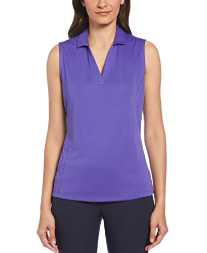 Image of PGA Tour Women's Petite Airflux Sleeveless Polos