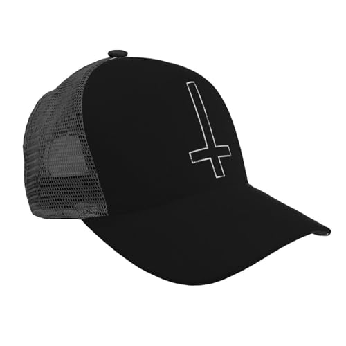 Demonic Inverted Cross Unisex Mesh Baseball Caps - Classic Adjustable Hat