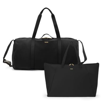 TUMI - Voyageur Just in Case Tote and Just in Case Duffel Bag (Black/Gold) - Bundle