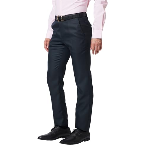 Image of Raymond Men's Slim Fit Self Design Trouser