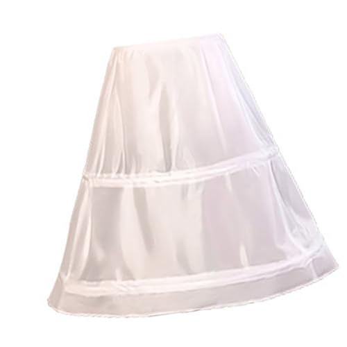 ZEPFJHE Falda de aro flexible para niños, atuendo para ocasiones especiales, cintura antideslizante, crinolina, transpirable, en capas, enaguas, blanco, Talla única