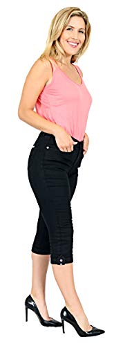 TrueSlim Women's Black Tab and Stone Capri3