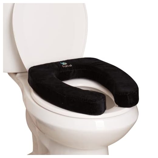 FOMI Toilet Seat Cushion | Comfortable Toilet Seat Riser Pad for Elongated and Standard Bowls | Coccyx and Tailbone Back Pain Relief for Elderly, Handicapped or Disabled | Memory Foam | Reusable