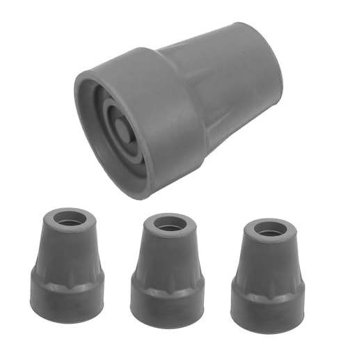 CIYODO 4個 厚手耐摩耗杖先ゴム 滑り止め強化クッション付き拐杖防滑脚? 転倒防止に 介護用歩行スティック交換用ラバーキャップ