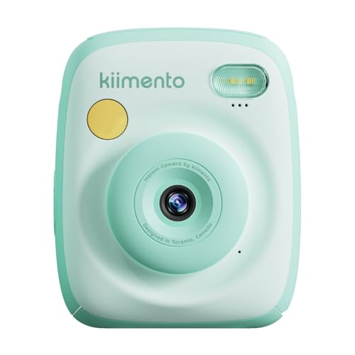 Image of kiimento Instant Print Digital Camera, Ink-Free Thermal Printing with 4 Color-Themed Paper Options, 2.4 inch HD Screen, Selfie Lens, 48MP Photo, 1080p Video, 32GB Memory Card - Model P2 (Sky Blue)