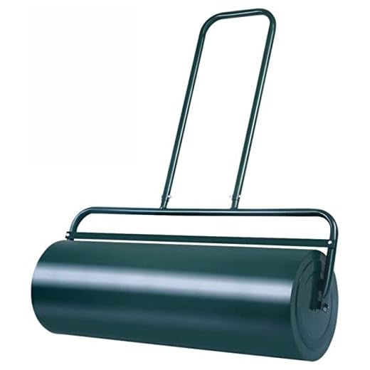 Goplus Lawn Roller Tow Behind Water Filled Push for Garden, Green (13 by 24-Inch)