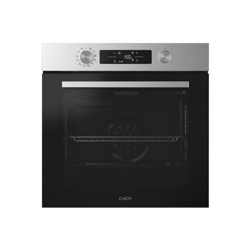 Candy Bake 800 Forno Elettrico da incasso, 78 Litri, Classe A++, 6 livelli di cottura, 12 modalità di cottura, Funzione Pizza, Connesso, 59,5x59,5x56,8 cm, Nero/Acciaio Inox - CA6 N5B3EYTX