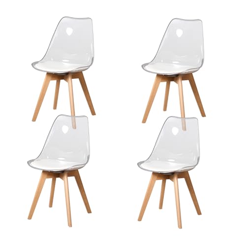 BenyLed Lot de 4 chaises de Salle à Manger de Style scandinave, Design rétro, chaises latérales...
