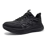 Men's Orthopedic Waterproof Running Shoes: Casual Fit Plantar Fasciitis Orthotic Arch Support Hammer Toes Trekking Recovery Trail Sneakers, Gym Athletic Travel Standing Walking Shoes Black Size 11