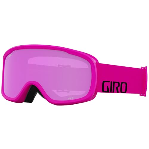 Image of Giro Cruz Adult Snow Goggles - Bright Pink Wordmark Strap with Amber Pink Lens (2021)