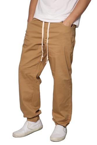 URBANJ Men's Baggy Jogger Pants Loose Fit Elastic Waist Pants Size S-5XL