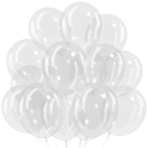 Image of Togvu Clear Balloons, 50Pack 12 Inch Transparent Latex Party Balloons for