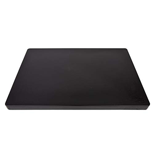 Restaurant Thick Black Plastic Cutting Board, 20X15 Inch Large, 1 Inch Thick #TOP1