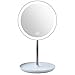 Produktbild L.HPT Rasierspiegel Beleuchteter Kosmetikspiegel mit 25 LED-Leuchten Touchscreen 360-Grad-Drehtisch Arbeitsplatte Badezimmerspiegel (Farbe: Weiß)