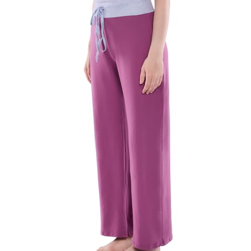 Image of NEWCOSPLAY Women's Comfy Pajama Pants Casual Drawstring Palazzo Lounge Wide Leg Pants