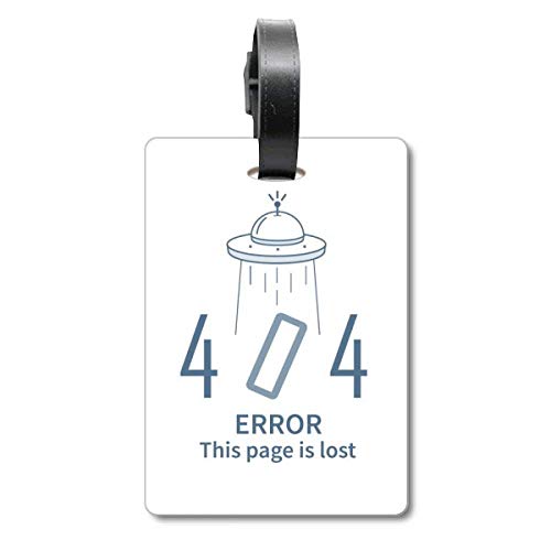 Étiquette pour valise contre la perte de bagage au motif 404 error not found