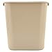 Rubbermaid Soft Wastebasket, 7 Gallon, Beige, Plastic