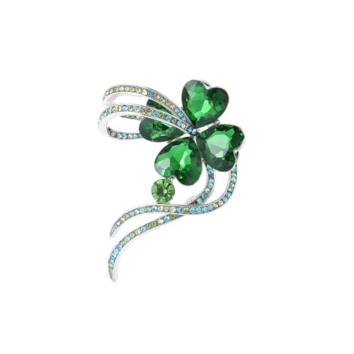 Delicate Four Leaf Clover Green Austrian Crystal...