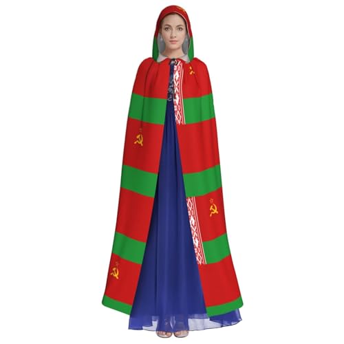Cape à capuche imprimée Biélorussie en tissu fluide pour vampire - 3