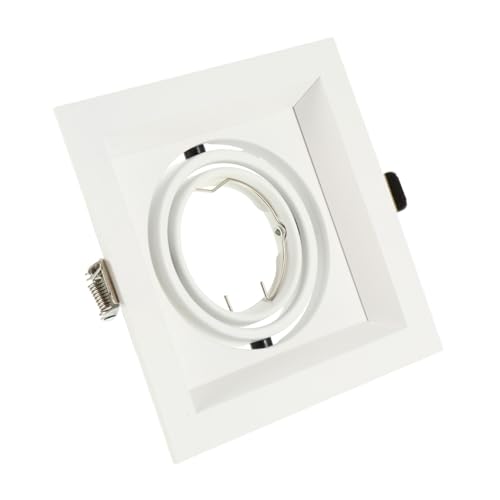 Didiseaon Carcasa para Foco LED Empotrable de Techo Compatible Montaje Resistente y para Cocina Pasillo y Dormitorio Blanco