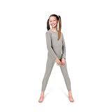 Rocky Thermal Underwear Kids Girls Thermal Underwear Set Long Johns kid Thermals Kid Base Layer kids thermals top bottom set, Heather Grey, Medium, Standard-185 GSM, THERMALS SET