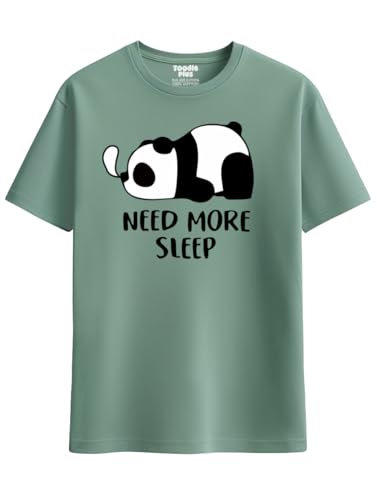 Image of Toodlegram Men's Plus Size Graphic Printed Cotton T-Shirt Casual Round Neck Regular Fit