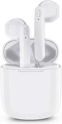 Wireless Earbuds Bluetooth 5.0 Headphones Stereo Bass Bluetooth Earbuds CVC6.0 True Wireless Earbuds 24H Playtime with Charging Case Built-in Mic Compatible iPhone, Andriod, Airpods.