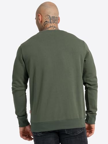 Lonsdale Bluza m?ska Longridge, oliwkowy/bia?y., L