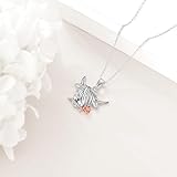 URONE Highland Cow Necklace 925 Sterling Silver Highland Cow Pendant Necklace Highland Cow Gifts Highland Cow Jewellery for Women Highland Cow Lovers - Image 3